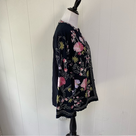 VTG Bedford Fair Embroidered Jacket Sz 1X W Floral Dark Romantic Y2K Fairy Boho - Picture 6 of 16